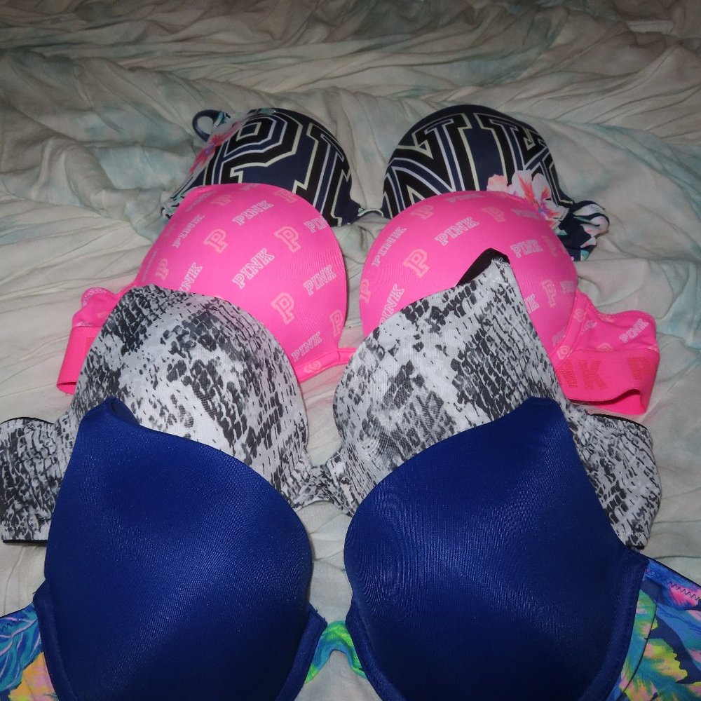 Victoria Secret Pink Bras (Blue Bra)